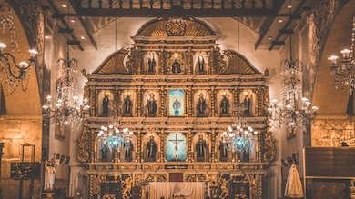 A Catholic church in the Philippines, reflecting the country’s deep-rooted Spanish influence and devotion to Christianity.