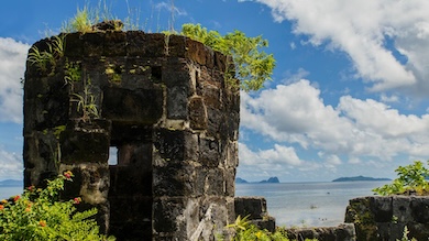 The historic walled city of Intramuros, Manila, featuring Spanish-era forts, churches, and cobblestone streets from the colonial period.