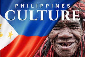 Culture of the Philippines a national flag and a tribes man